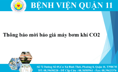 Thông báo mời báo giá máy bơm khí CO2